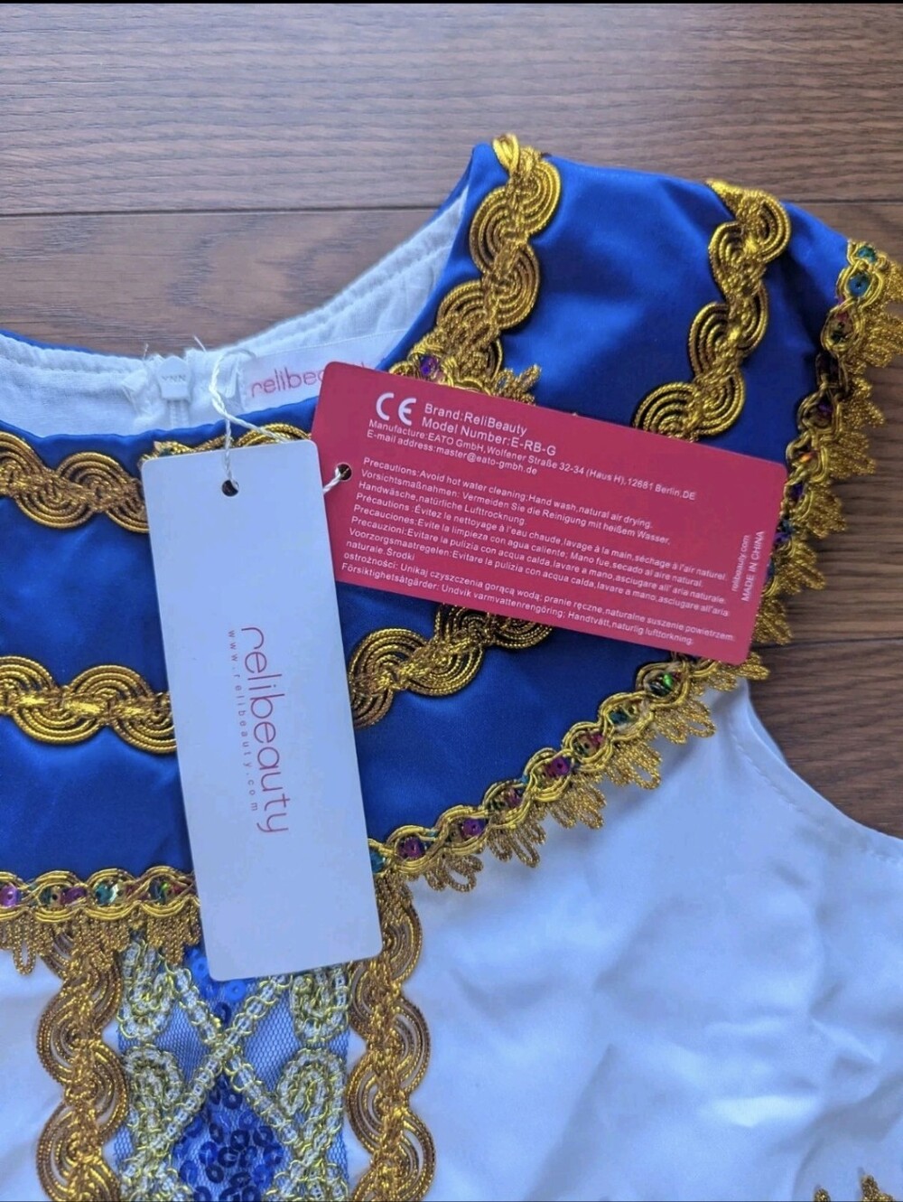 ReliBeauty Egyptian Queen Cleopatra 3 Piece Costume Girls Size 150 10 / 12 NWT - Picture 8 of 13